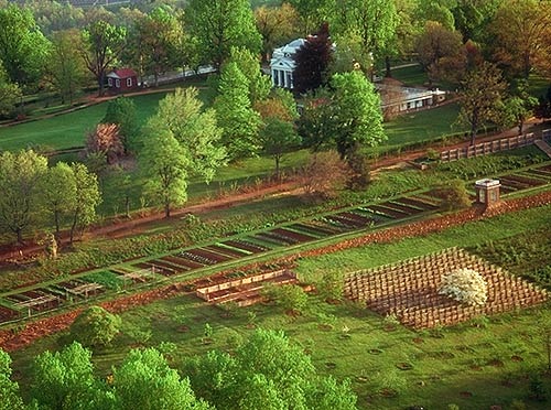 Los huertos de frutas y vegetales son una interpretación de los experimentos en horticultura de Jefferson durante el periodo de 1807 al 1814. 